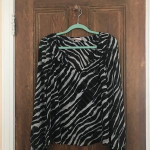 Black and white blouse